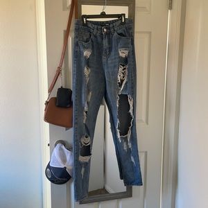 Fashion Nova Dark Wash Boyfriend Pants